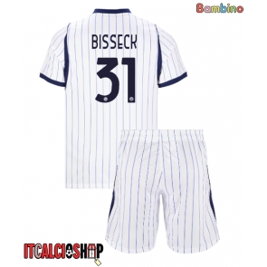 Inter Milan Yann Bisseck #31 Seconda Maglia Bambino 2026-27 Manica Corta (+ Pantaloni corti)